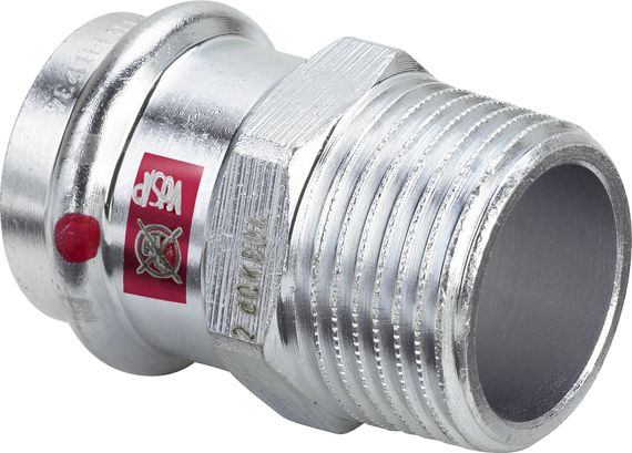 Viega Prestabo Übergangsstück 22 x 1/2" AG, Modell 1111, verzinkt
