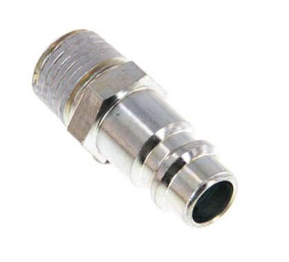 KSG 14 NW7 ST / Kupplungsstecker (NW7,2) R 1/4"(AG), Stahl gehärtet & verzinkt