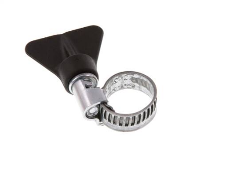 SS 16 FG / 9mm Schlauchschelle 10 - 16mm, Stahl verzinkt mit Flügelgriff