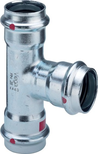 [71007105] Viega Prestabo T-Stück 54 x 28 x 54 mm, Modell 1118, verzinkt
