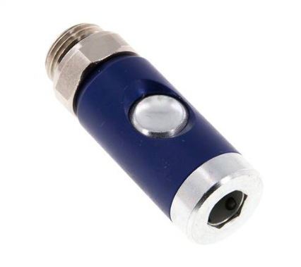 [KDGSIP 12 NW7 ST] KDGSIP 12 NW7 ST / Sicherheits-Druckknopfkupplung (NW7,2), G 1/2" AG, Stahl verzinkt